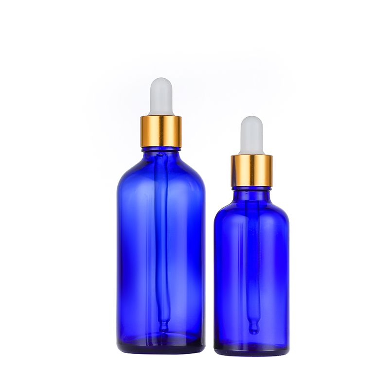 blue glass bottle